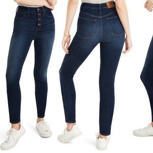 Madewell button front skinny jeans